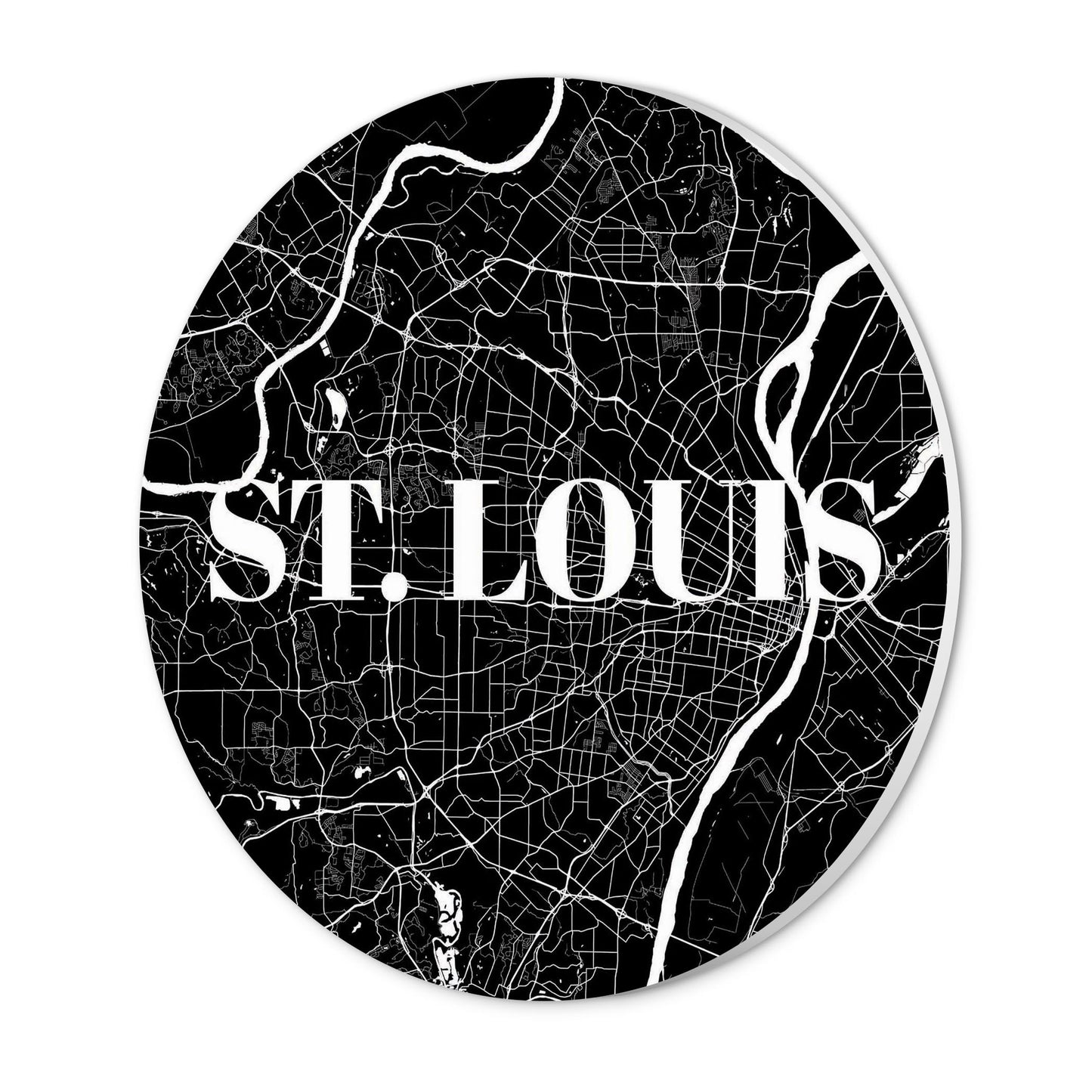 Minimalist B&W Missouri St Louis Map | Wood Sign | Eaches | Min 1