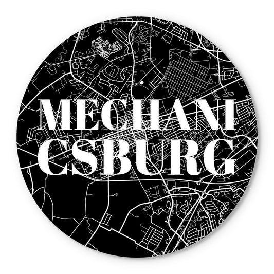 Minimalistic B&W Pennsylvania Mechanicsburg Map | Wood Sign | Eaches | Min 1