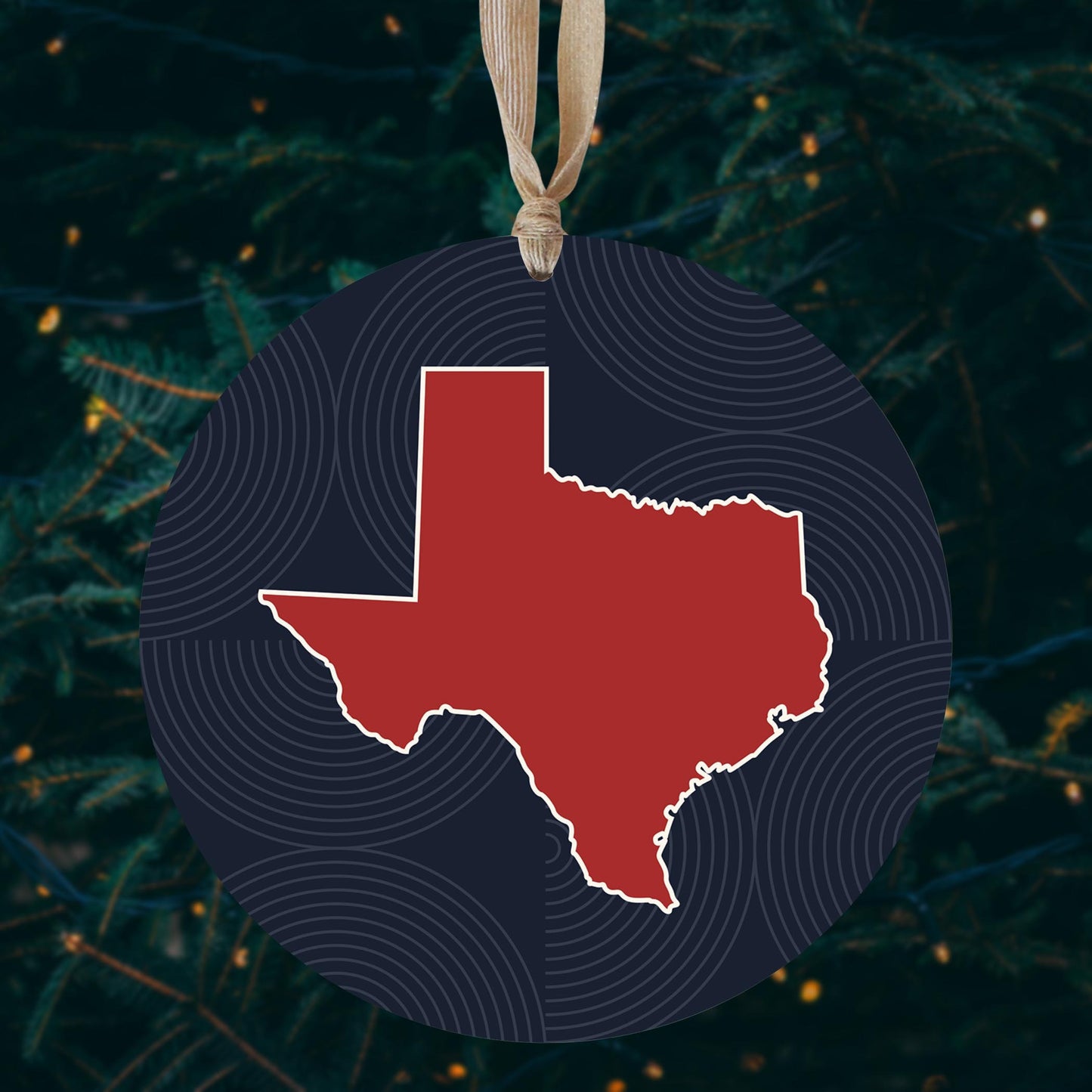 Modern Minimalist Texas Colors Shape | Wood Ornament | Eaches | Min 1