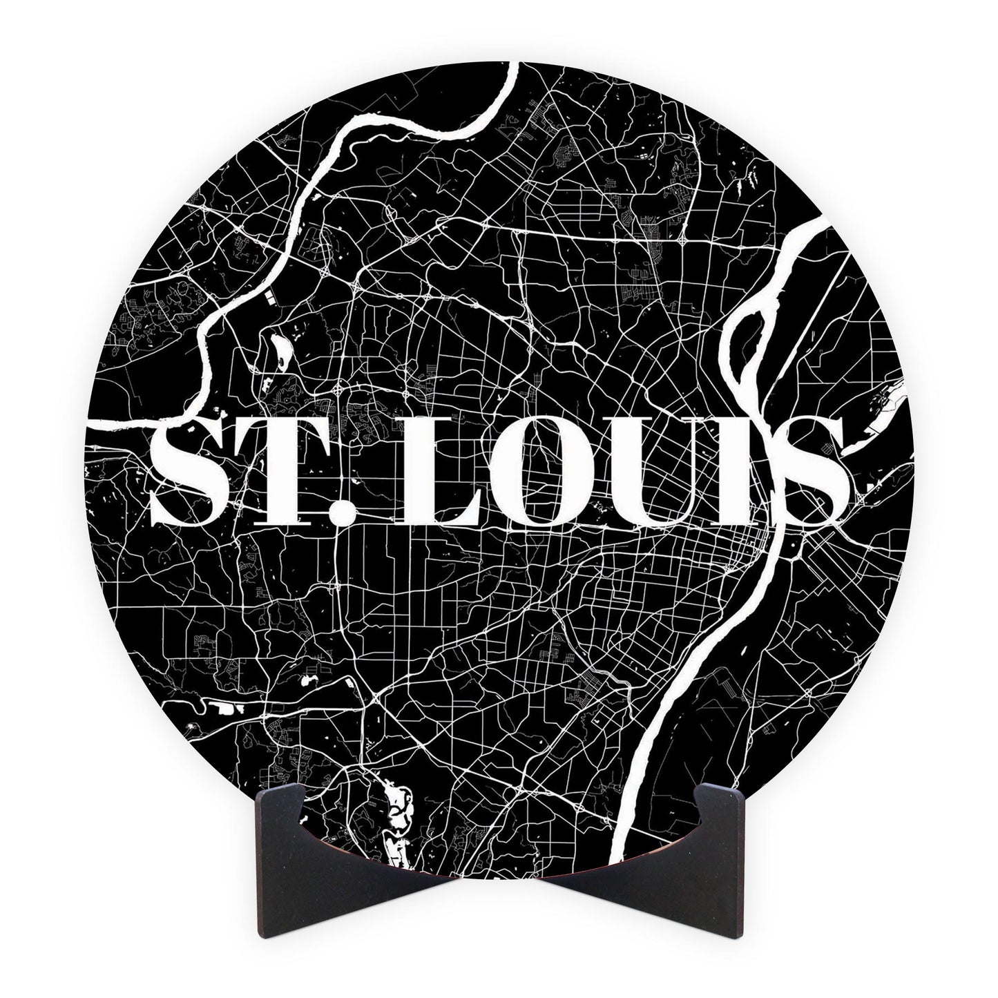 Minimalist B&W Missouri St Louis Map | Wood Sign | Eaches | Min 1