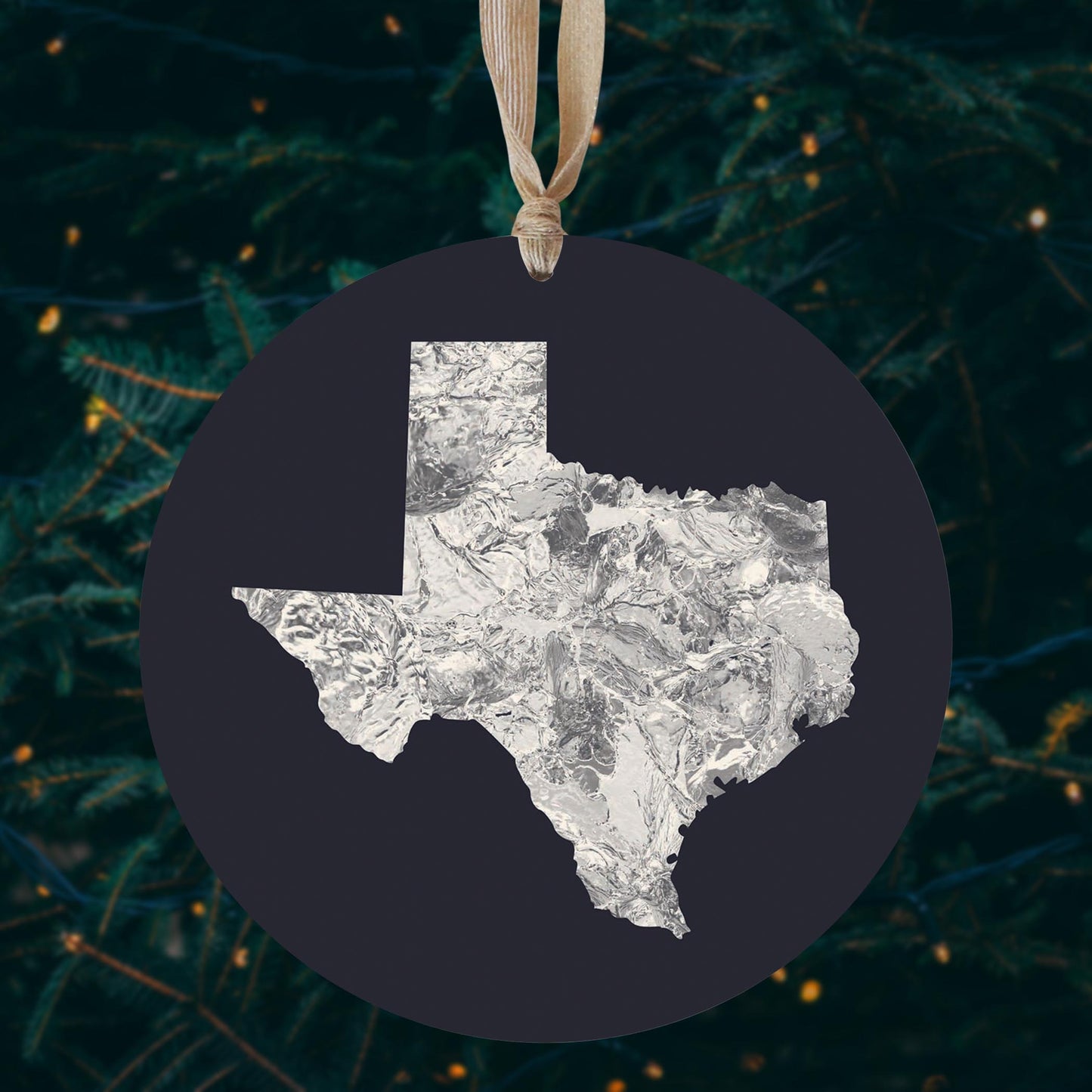 Modern Minimalist Texas Metal State Shape | Wood Ornament | Eaches | Min 1