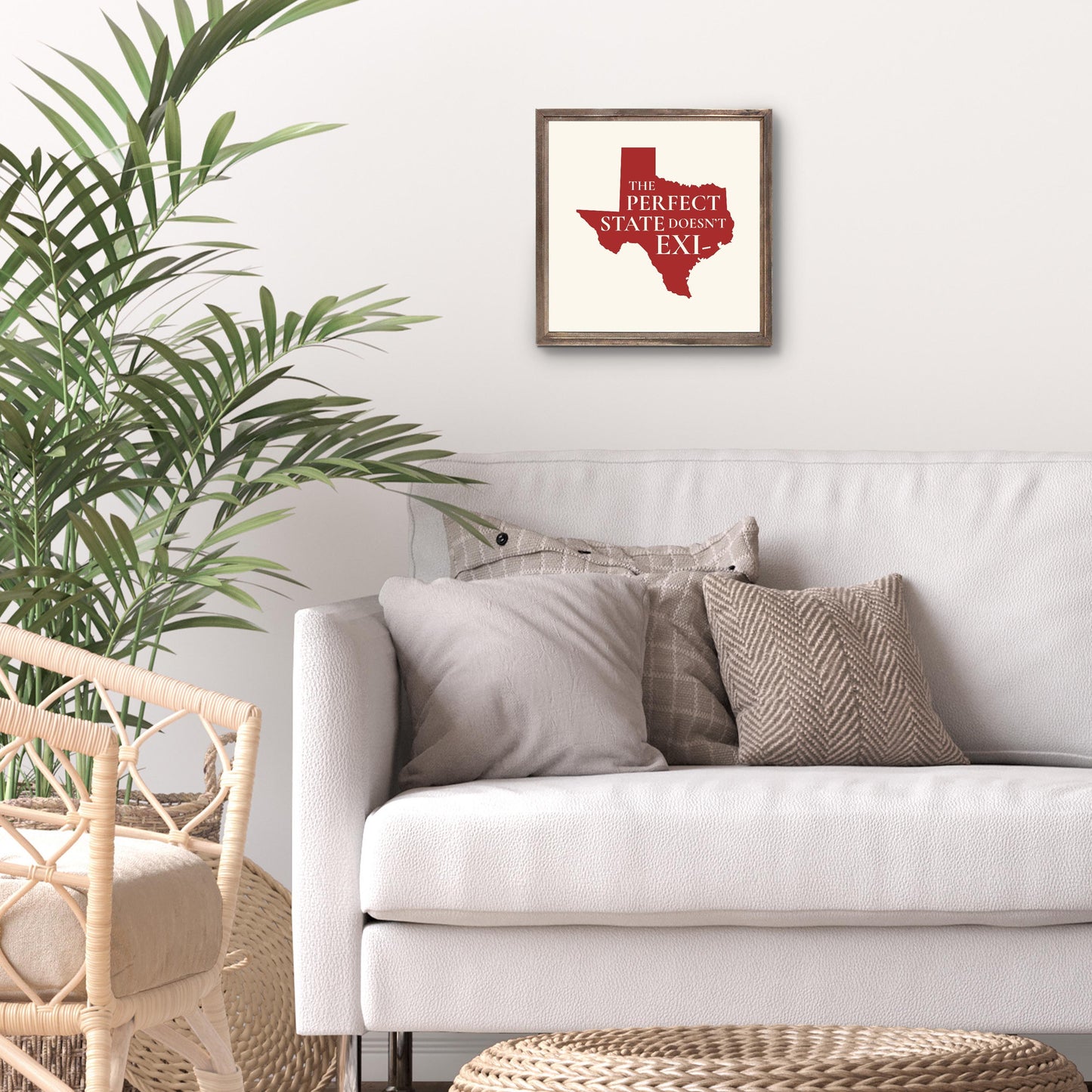 Modern Minimalist Texas Colors Perfect State | Wood Sign | Eaches | Min 1