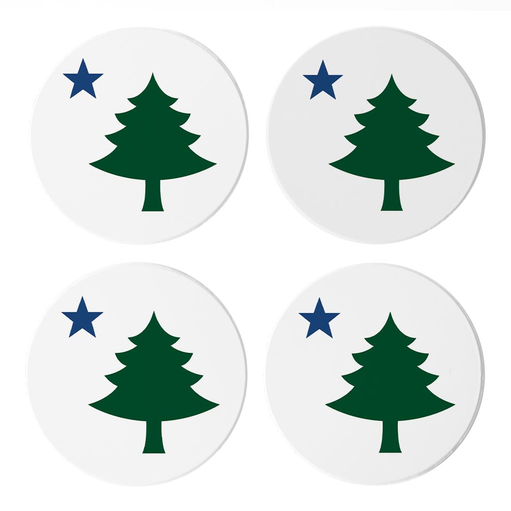 New England Star And Tree| Absorbent Coasters | Set of 4 | Min 2