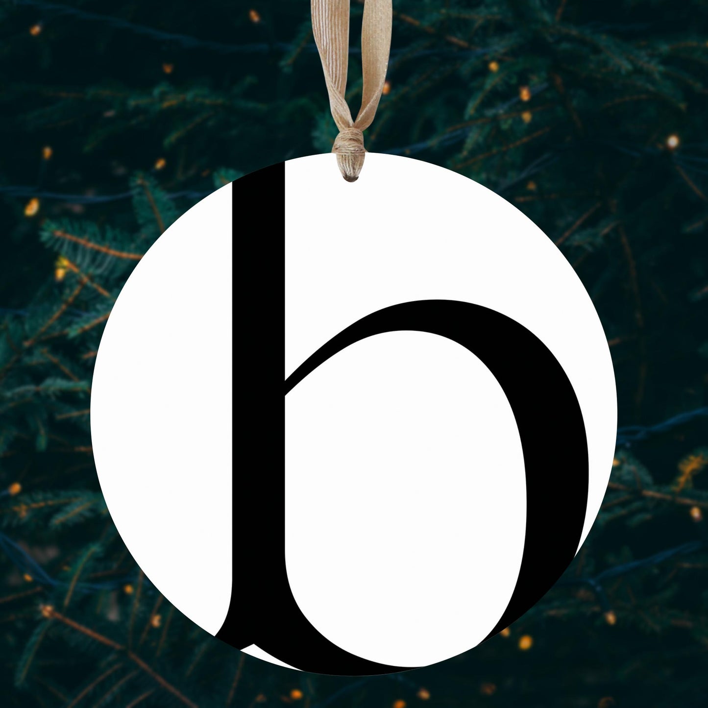 Minimalist Monogram B| Wood Ornament | Eaches | Min 1