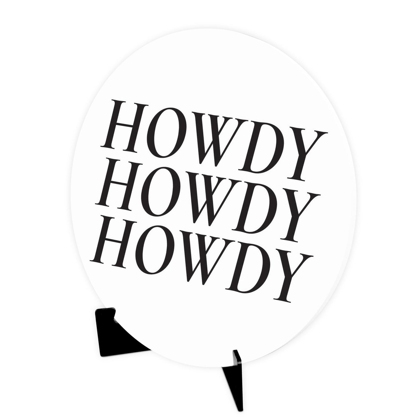 Minimalistic B&W Texas Howdy | Wood Sign | Eaches | Min 1