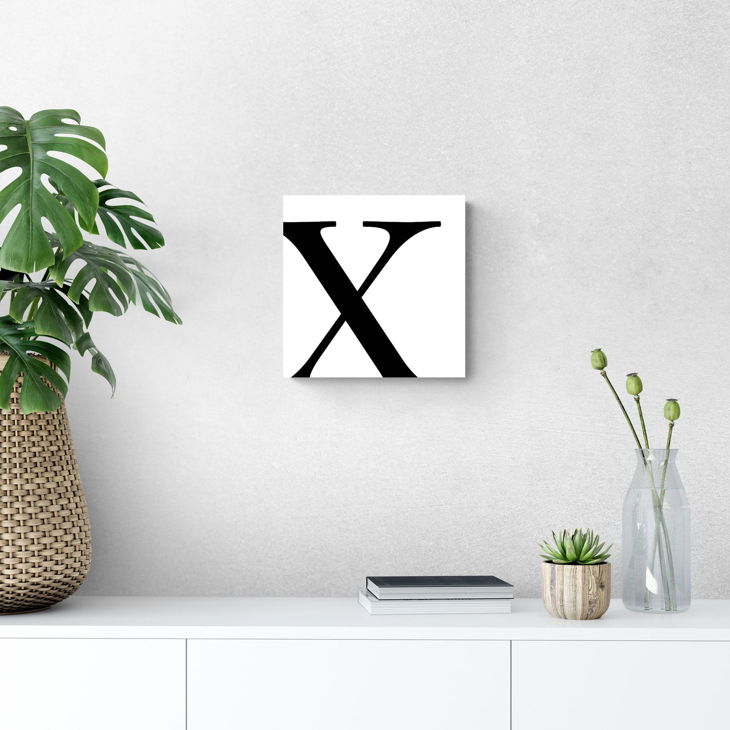 Minimal Monogram X | Wood Sign | Eaches | Min 2