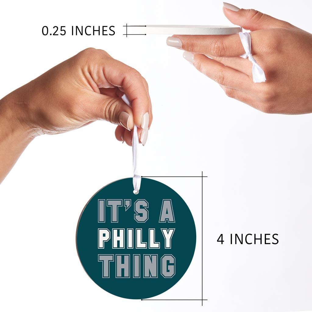 Modern Minimalist Pennsylvania Philly Thing | Wood Ornament | Eaches | Min 6