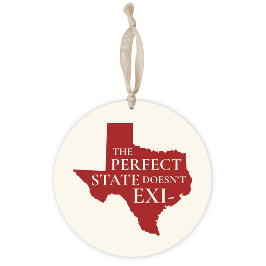 Modern Minimalist Texas Colors Perfect State | Wood Ornament | Eaches | Min 1