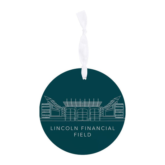 Modern Minimalist Pennsylvania Lincoln Field Line Drawing | Wood Ornament | Eaches | Min 6