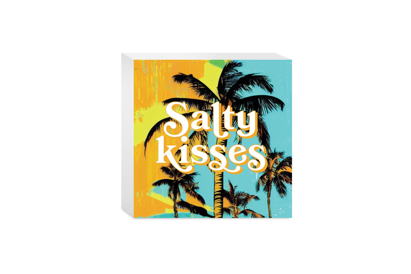 Salty Kisses Palm Trees | Wood Block | Eaches | Min 4