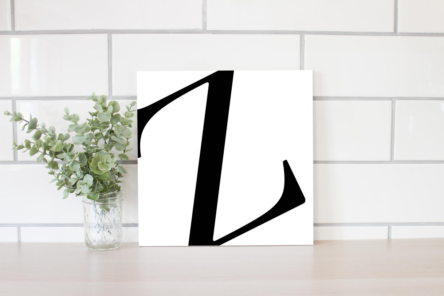 Minimal Monogram Z | Wood Sign | Eaches | Min 2