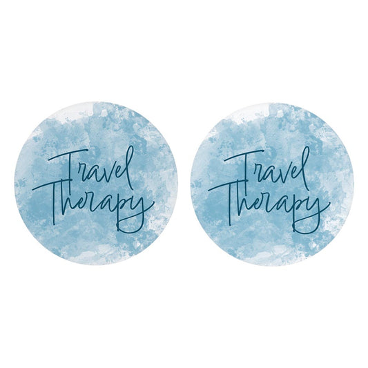 Travel Therapy Water Color| Absorbent Car Coasters | Set of 2 | Min 4