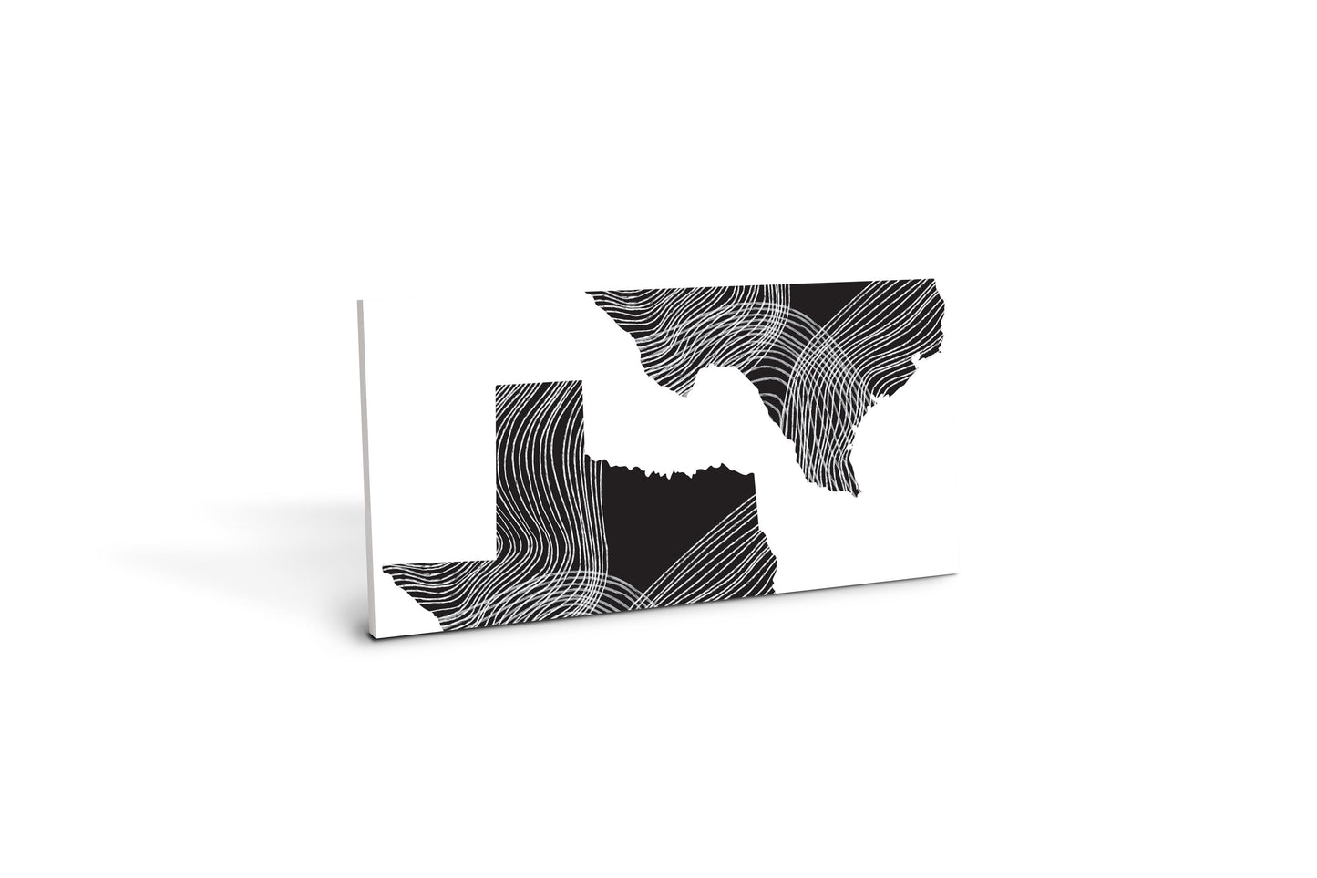 Modern Texas State Shape With Fluid Lines | Wood Sign | Eaches | Min 4