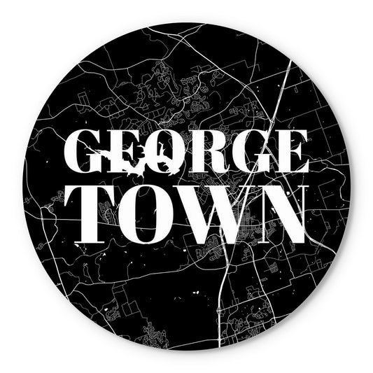 Minimalistic B&W Texas Georgetown Map | Wood Sign | Eaches | Min 1