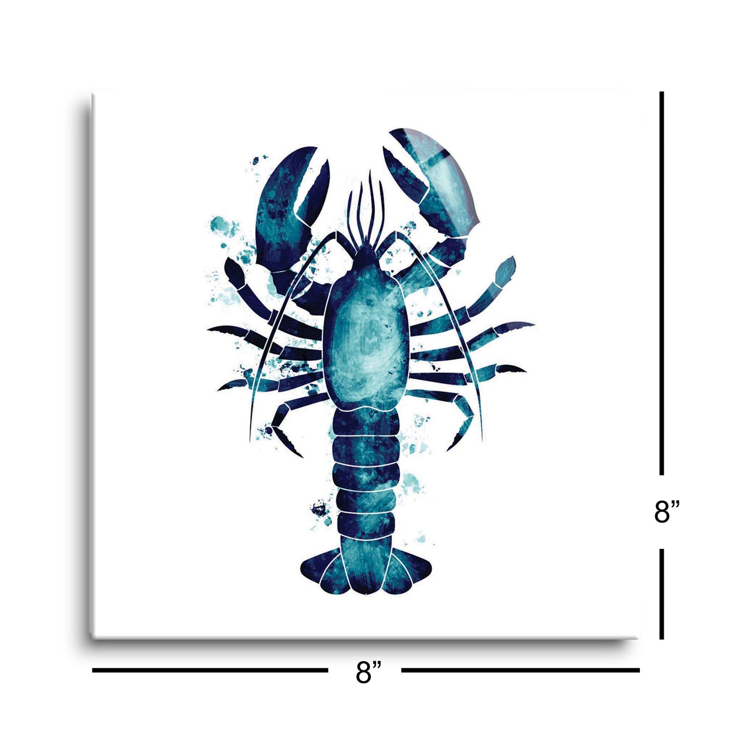 New England Water Color Lobster| Hi-Def Glass Art | Eaches | Min 2