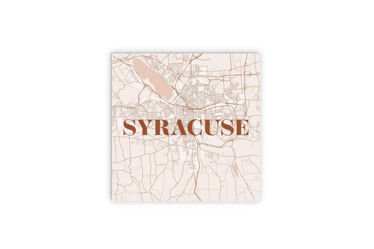 Modern Minimalist New York Syracuse Map | Wood Sign | Eaches | Min 2