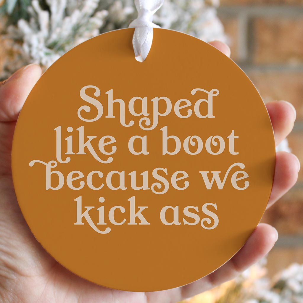 Modern Minimalist Louisiana Funny Boot Saying| Wood Ornament | Eaches | Min 6