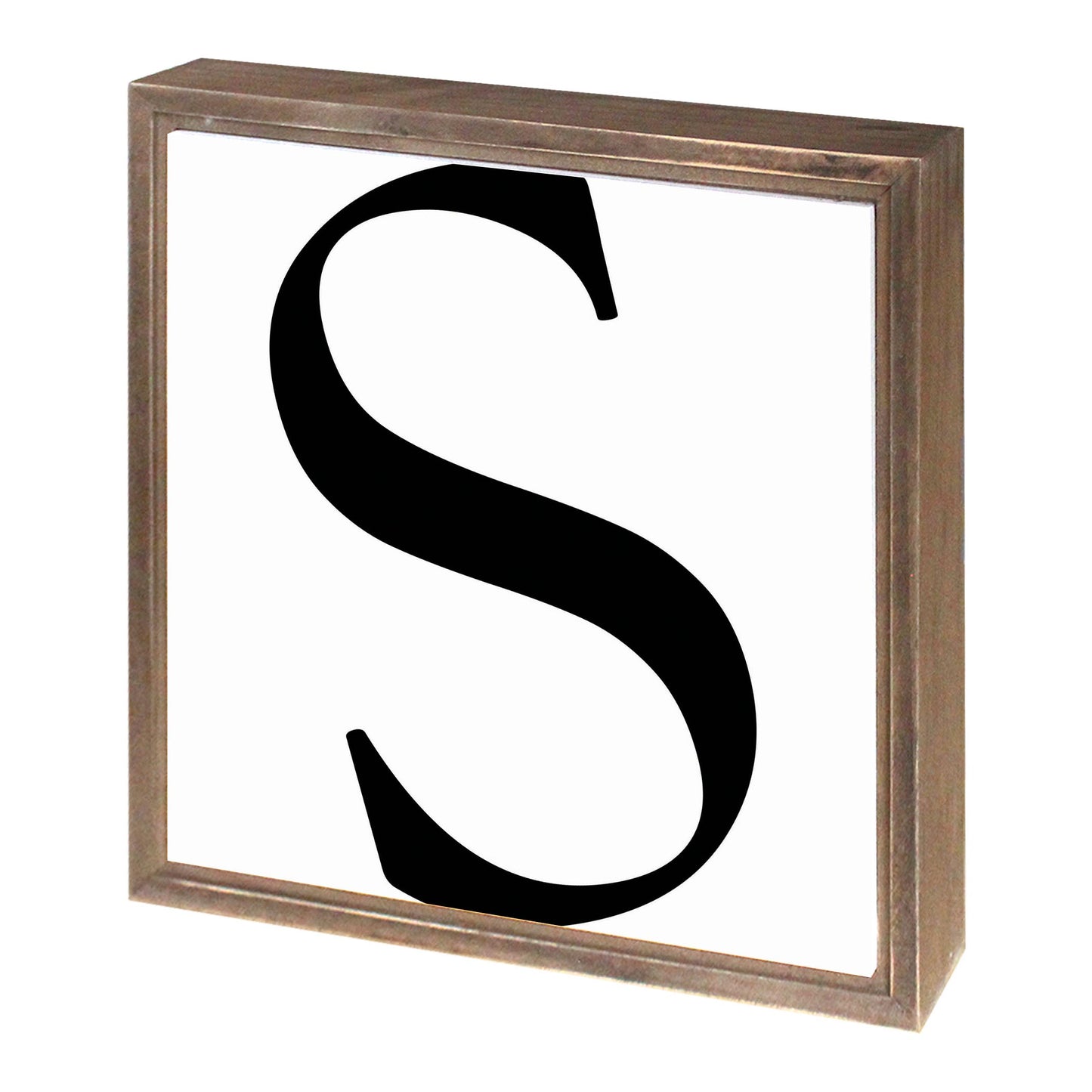 Minimalist Monogram S | Wood Sign | Eaches | Min 1