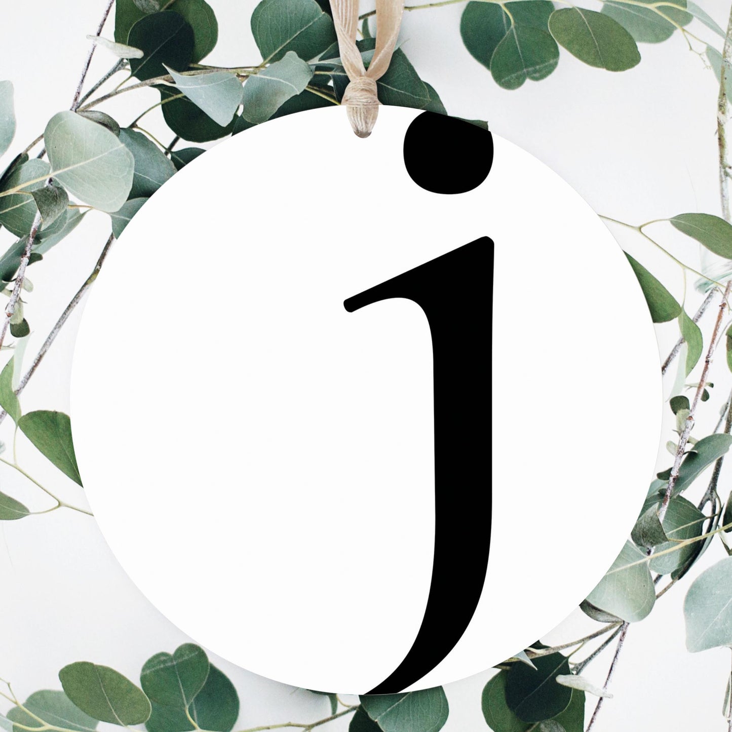 Minimalist Monogram J | Wood Ornament | Eaches | Min 1