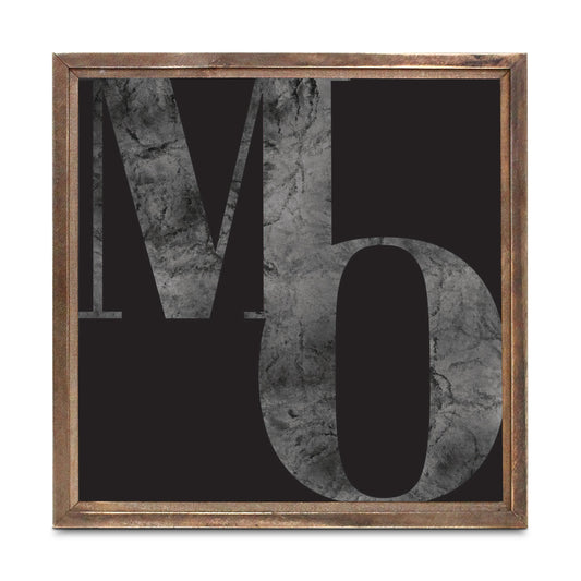 Minimalist B&W Missouri Black Initials | Wood Sign | Eaches | Min 1