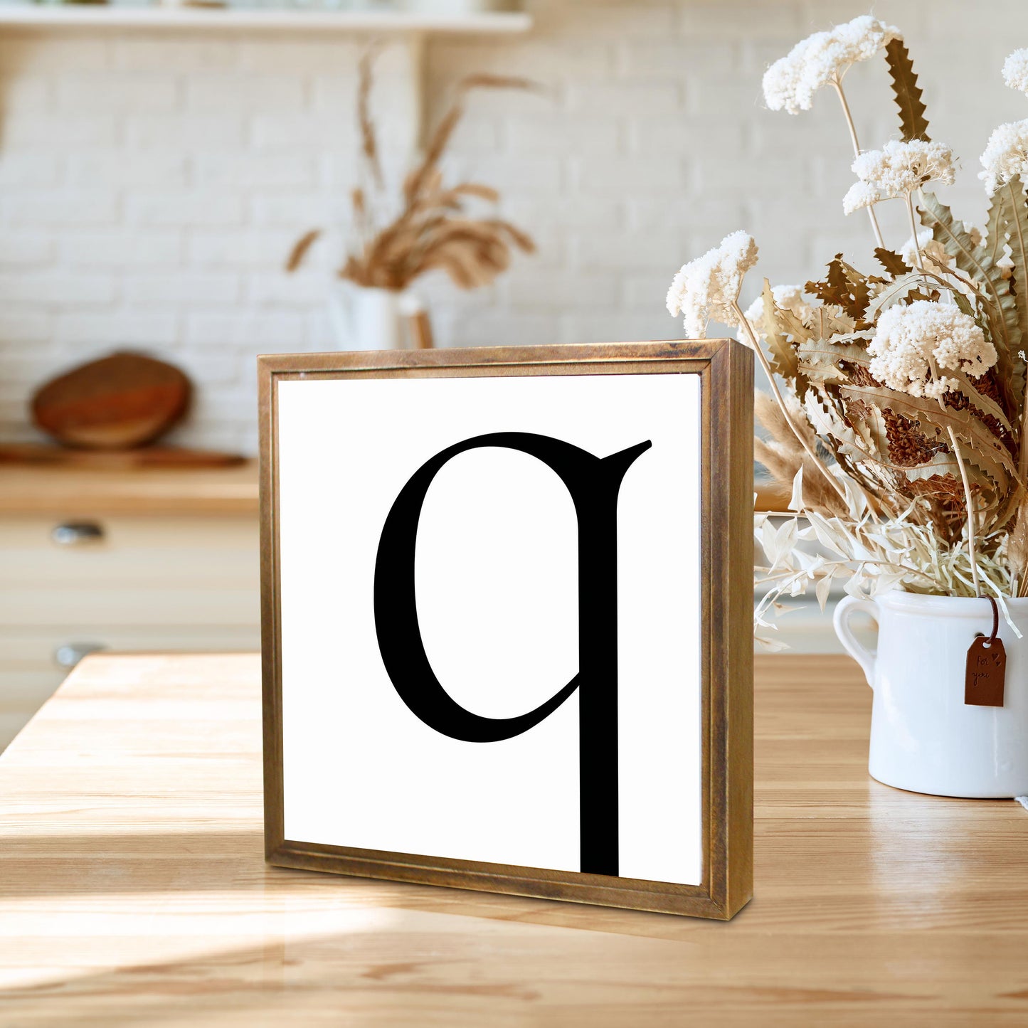 Minimalist Monogram Q | Wood Sign | Eaches | Min 1