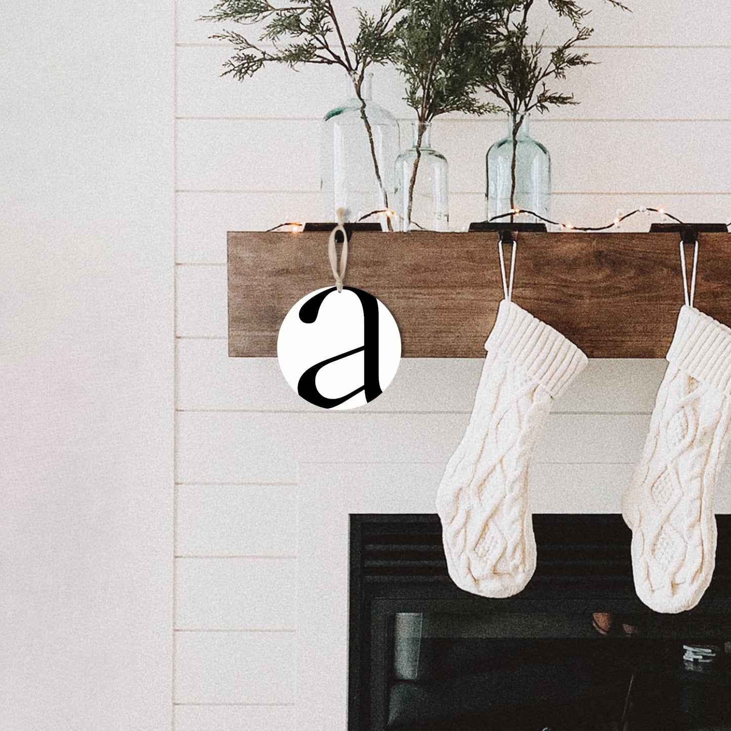 Minimalist Monogram A | Wood Ornament | Eaches | Min 1