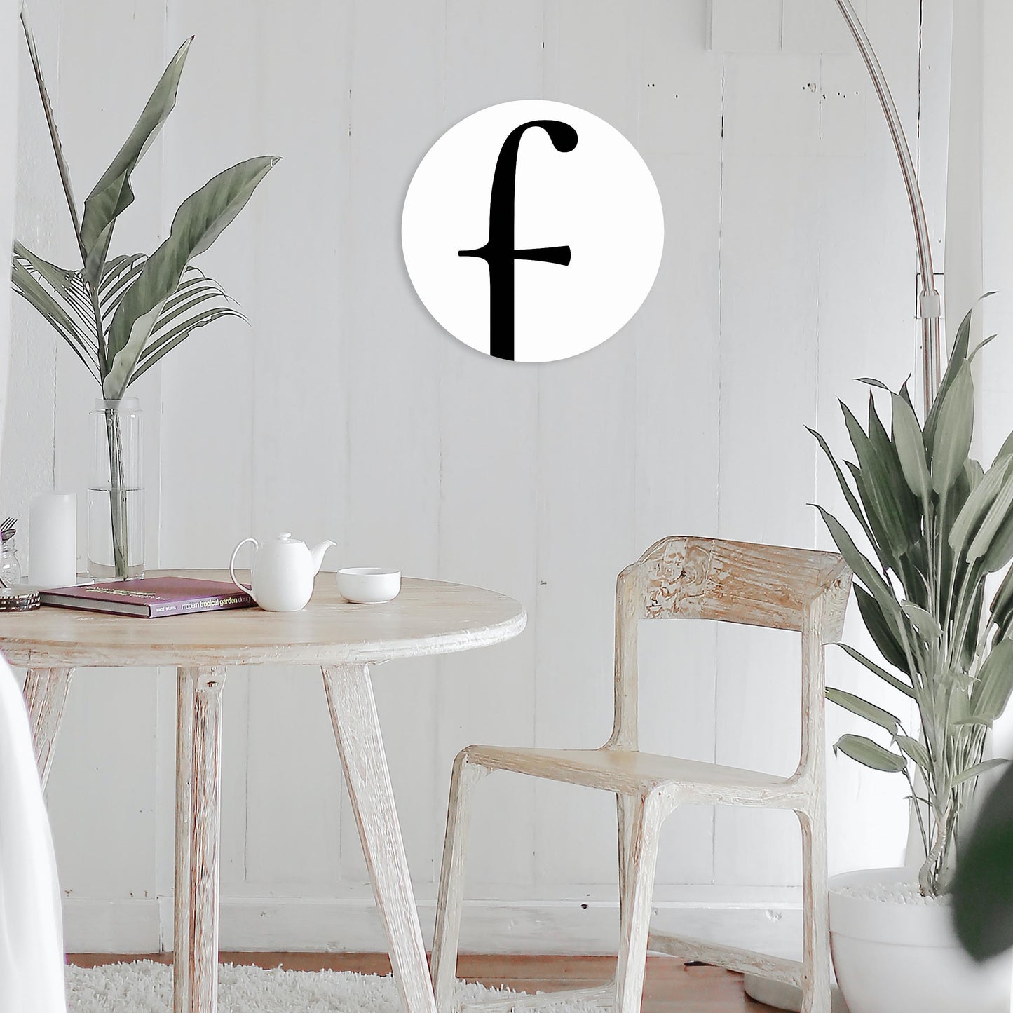 Minimalist Monogram F| Wood Sign | Eaches | Min 1