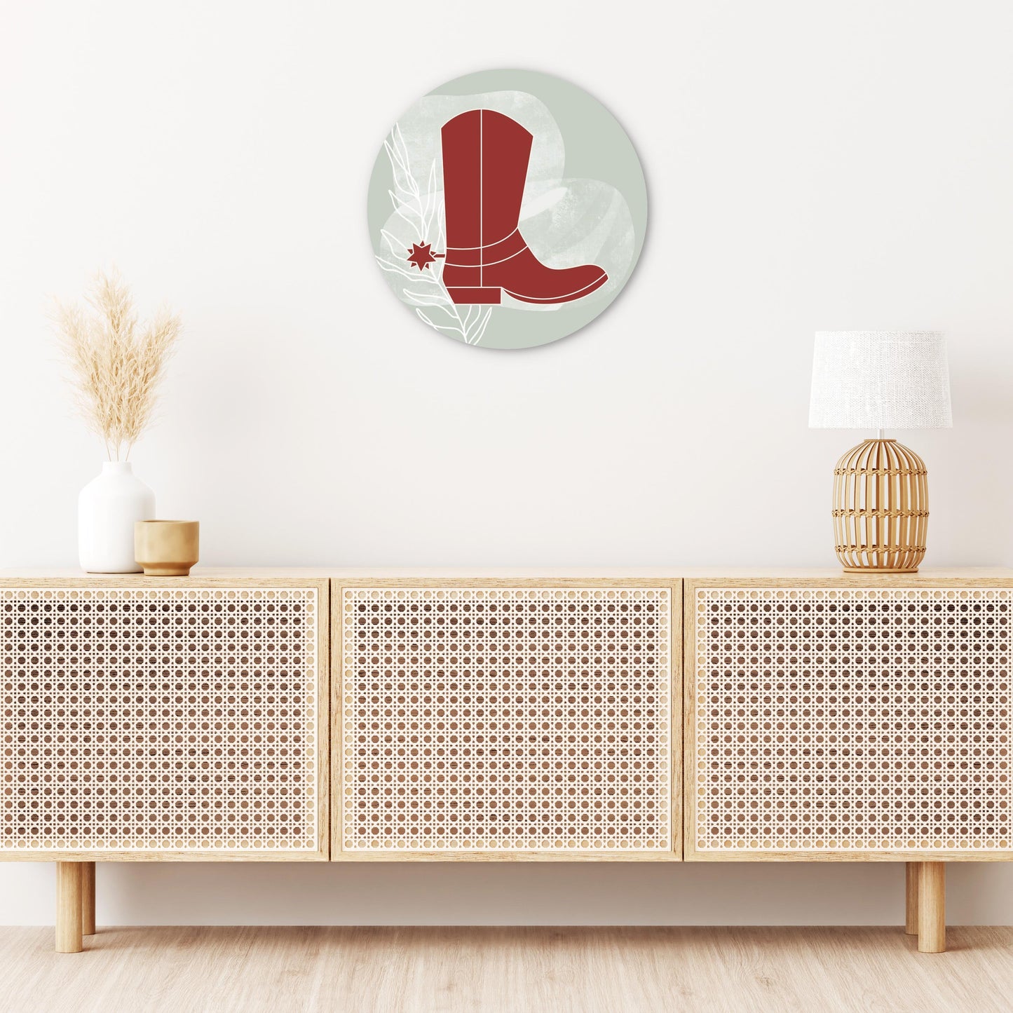 Modern Minimalist Oklahoma Boot | Wood Sign | Eaches | Min 1