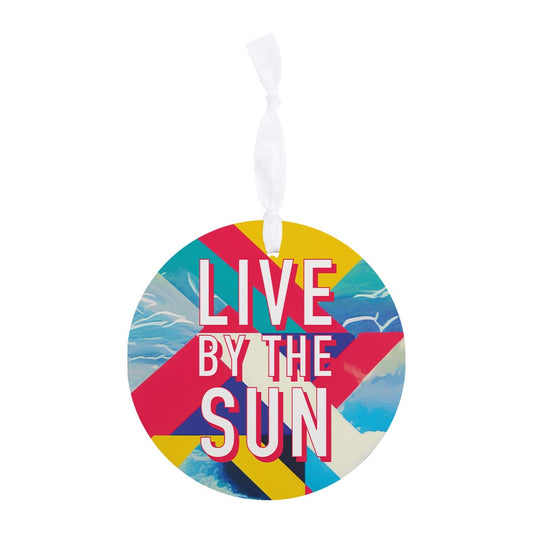 Live By The Sun| Wood Ornament | Eaches | Min 6