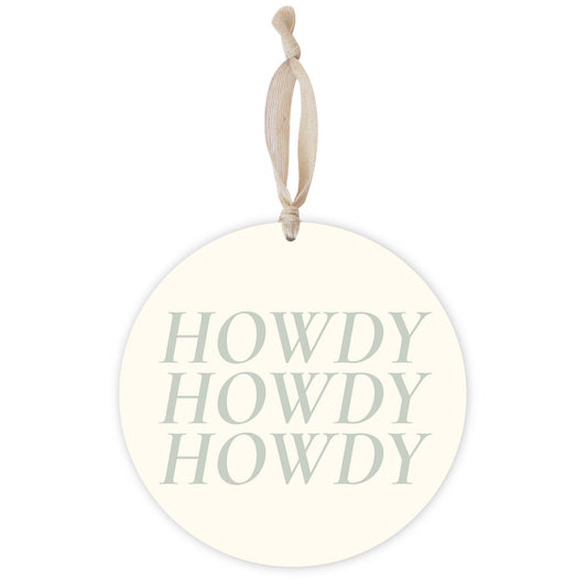 Modern Minimalist Oklahoma Howdy | Wood Ornament | Eaches | Min 1