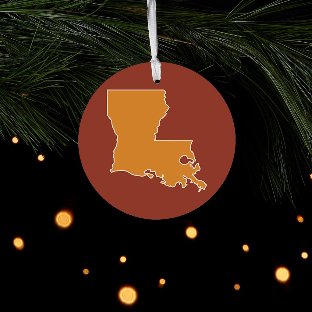 Louisiana Colorful State Shape | Wood Ornament | Eaches | Min 6