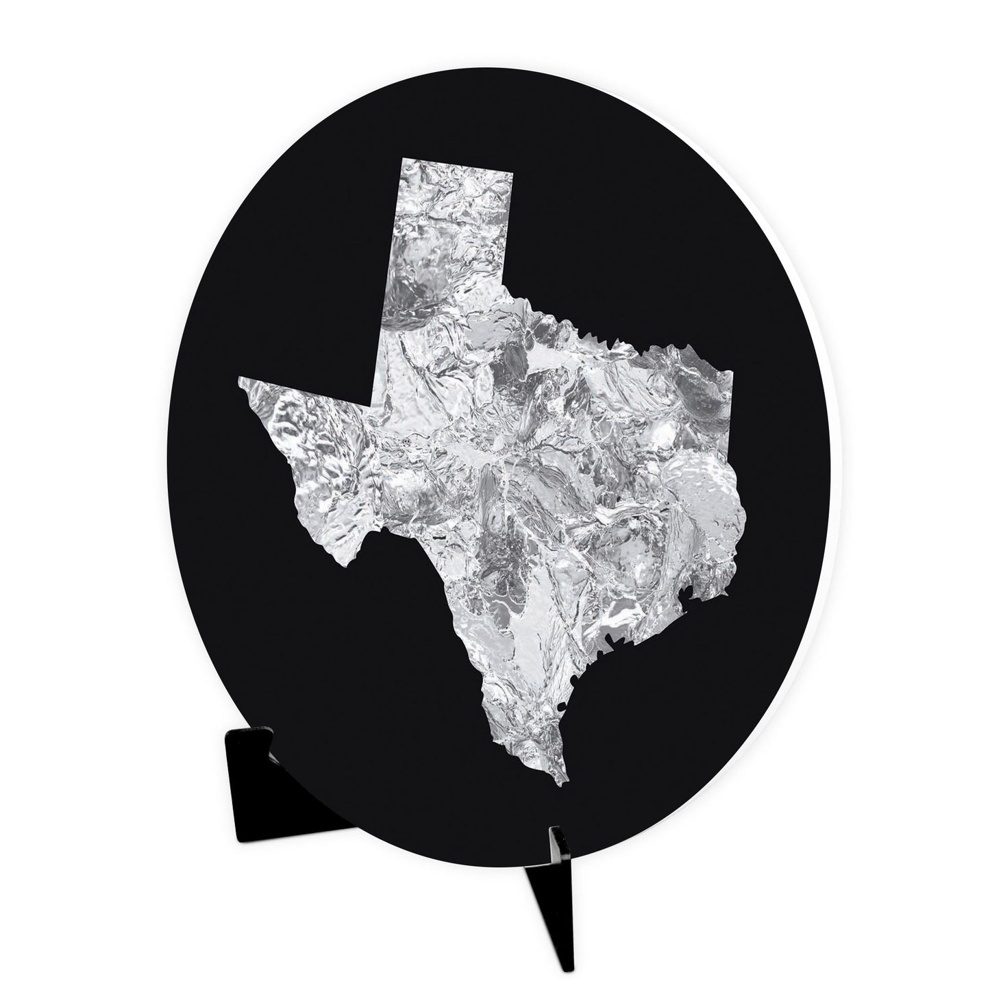 Minimalistic B&W Texas Metal State Shape | Wood Sign | Eaches | Min 1