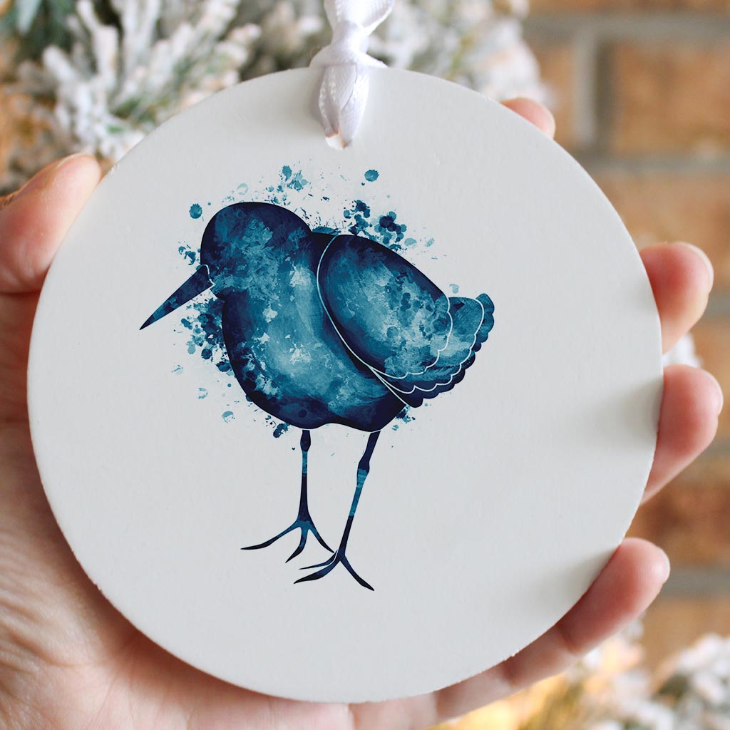 East Coast Water Color Sand Piper | Wood Ornament | Eaches | Min 6