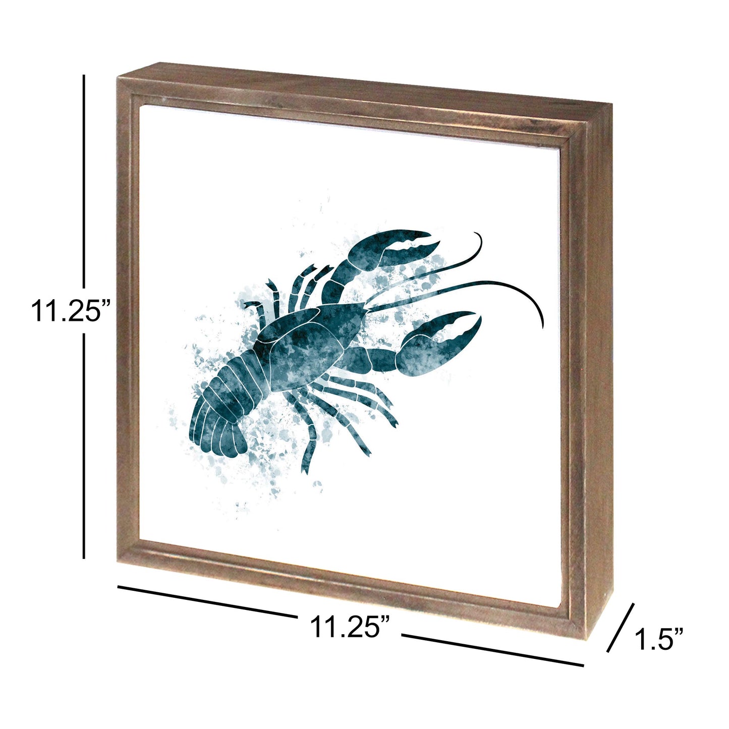 Blue White Water Color Crawfish | Wood Sign | Eaches | Min 1