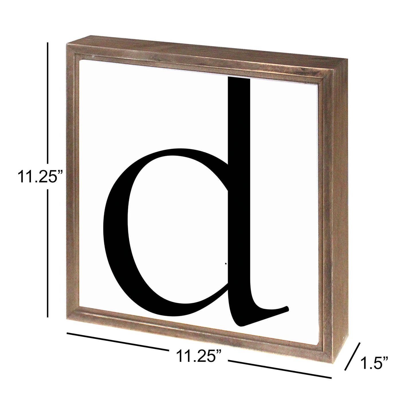 Minimalist Monogram D | Wood Sign | Eaches | Min 1