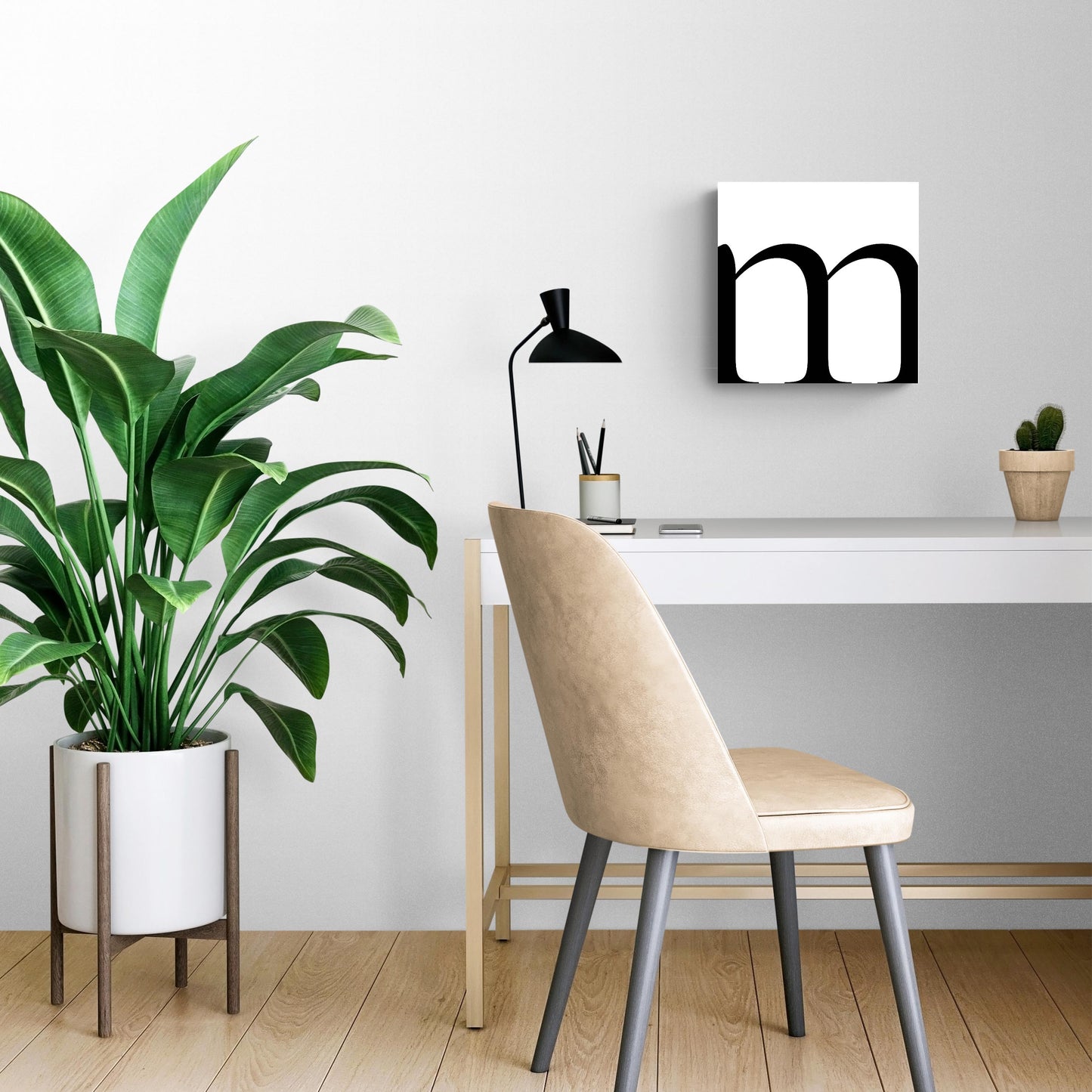 Minimal Monogram M | Wood Sign | Eaches | Min 2