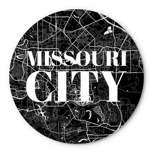 Minimalistic B&W Texas Missouri City Map | Wood Sign | Eaches | Min 1