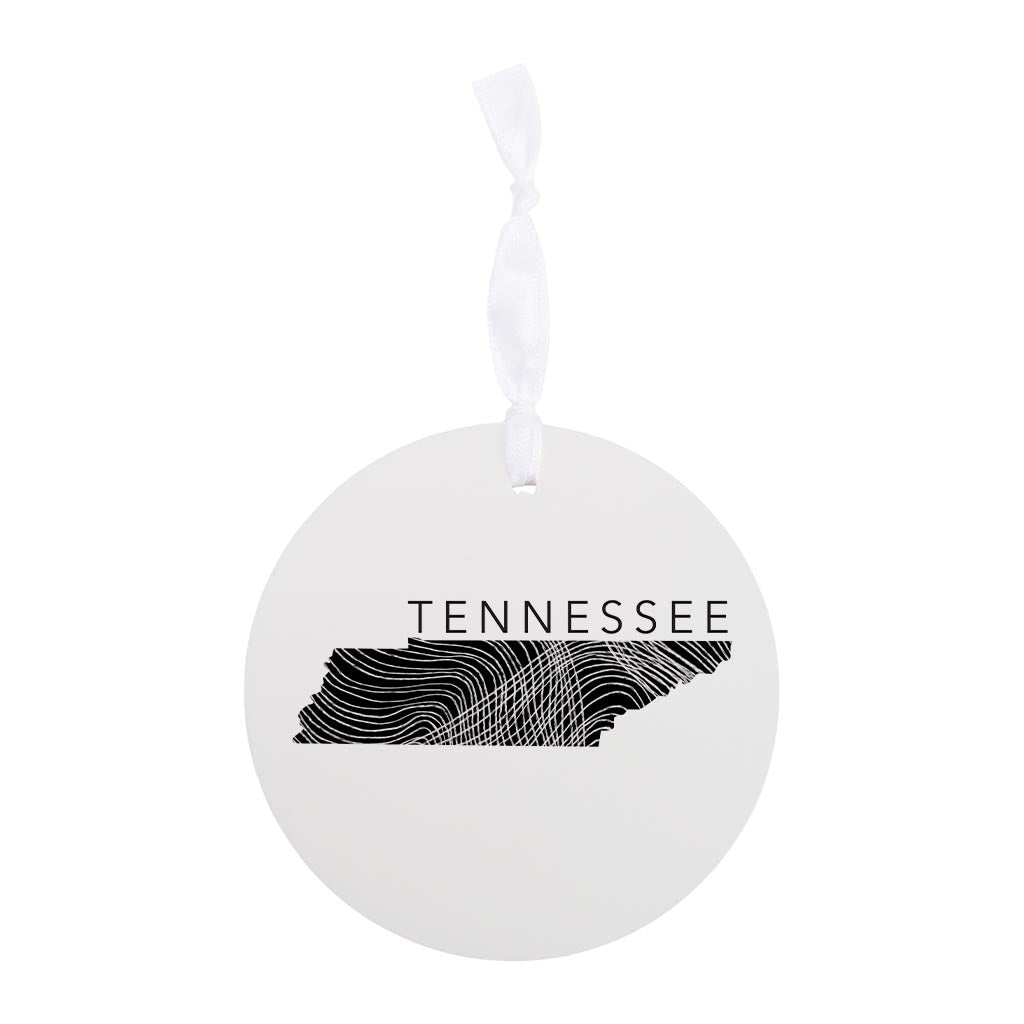 Minimalist B&W Tennessee State Name | Wood Ornament | Eaches | Min 6