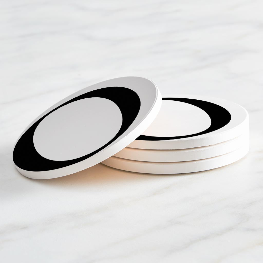 Minimalist Monogram O Circle | Absorbent Coasters | Set of 4 | Min 2