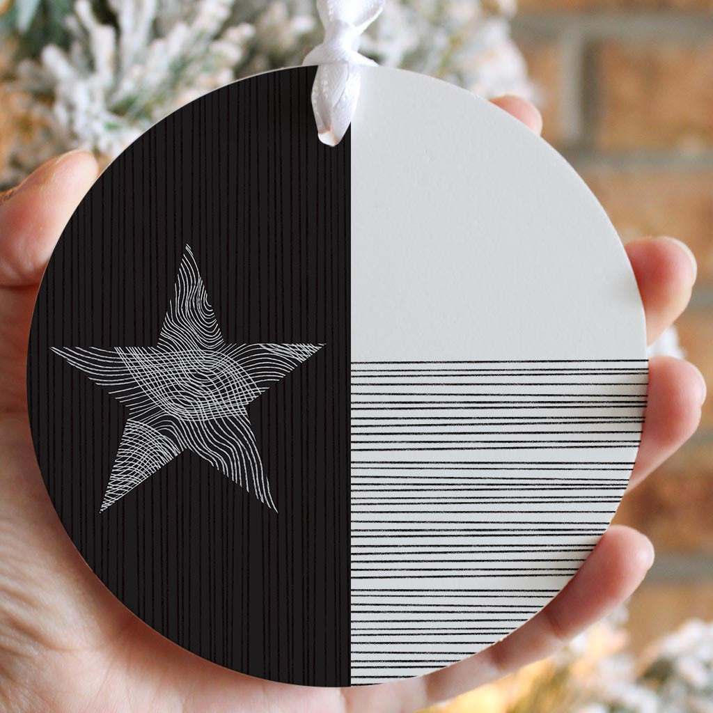 Modern Texas State Flag Abstract Lines| Wood Ornament | Eaches | Min 6