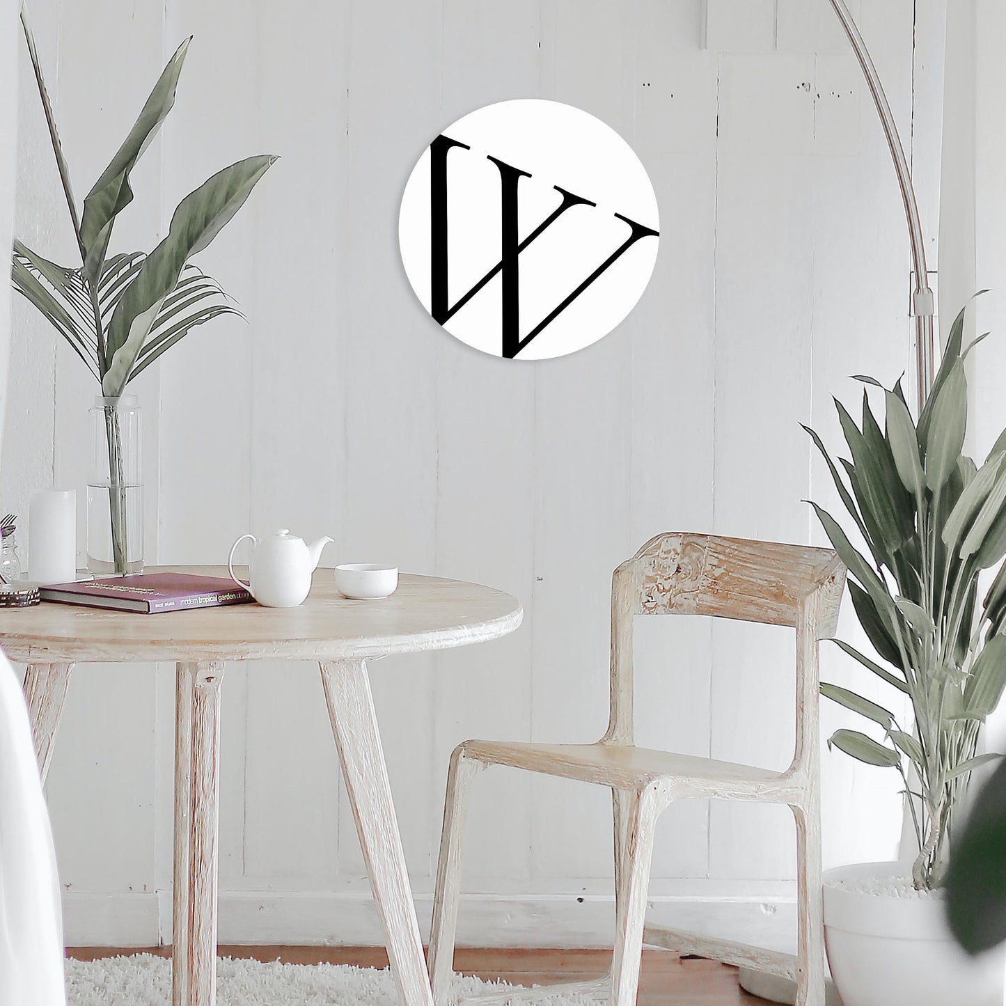 Minimalist Monogram W| Wood Sign | Eaches | Min 1