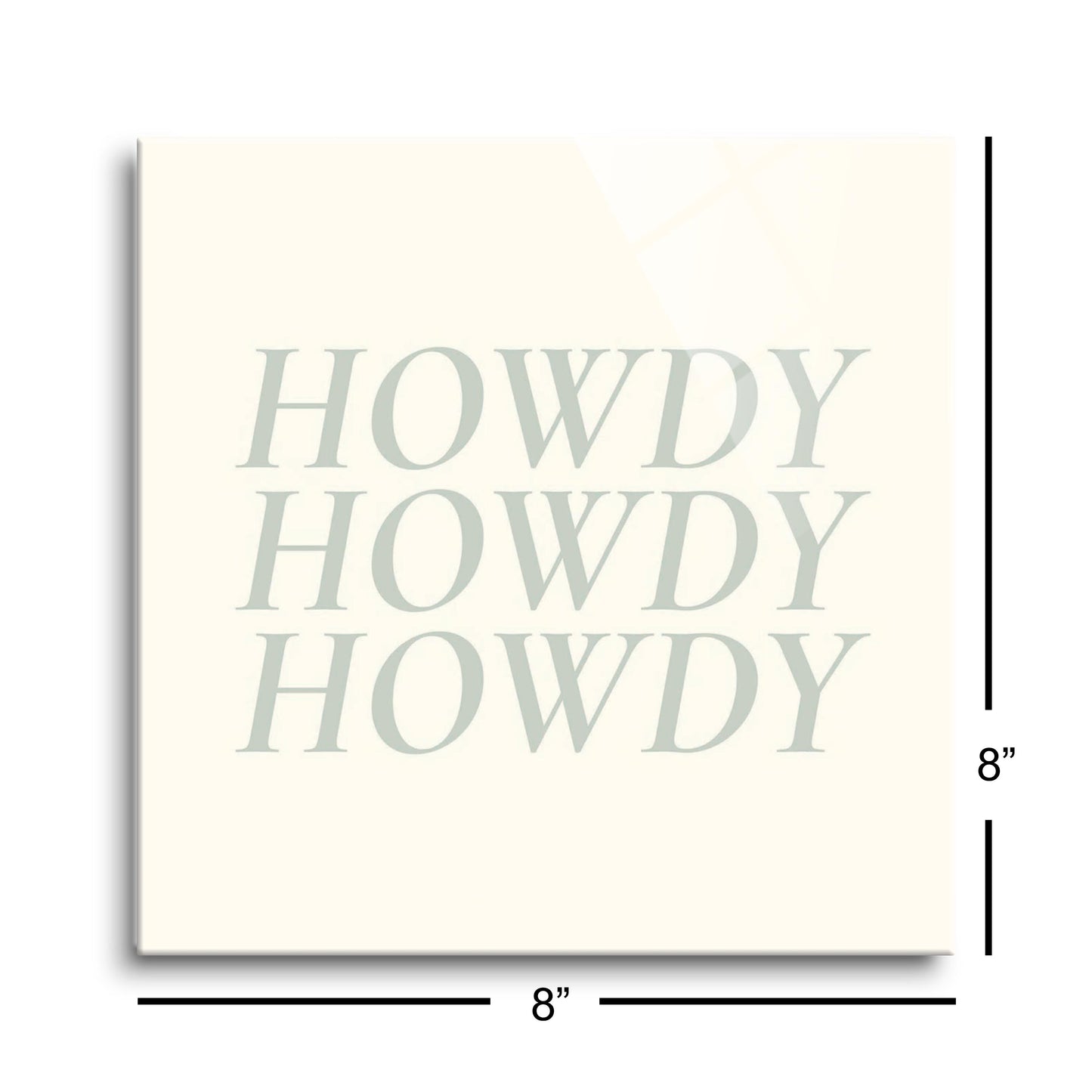 Modern Minimalist Oklahoma Howdy | Hi-Def Glass Art | Eaches | Min 2