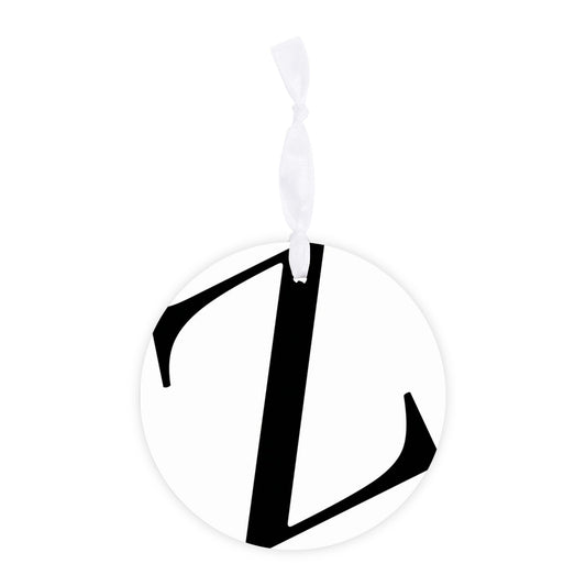 Minimalist Monogram Z Circle| Wood Ornament | Eaches | Min 6