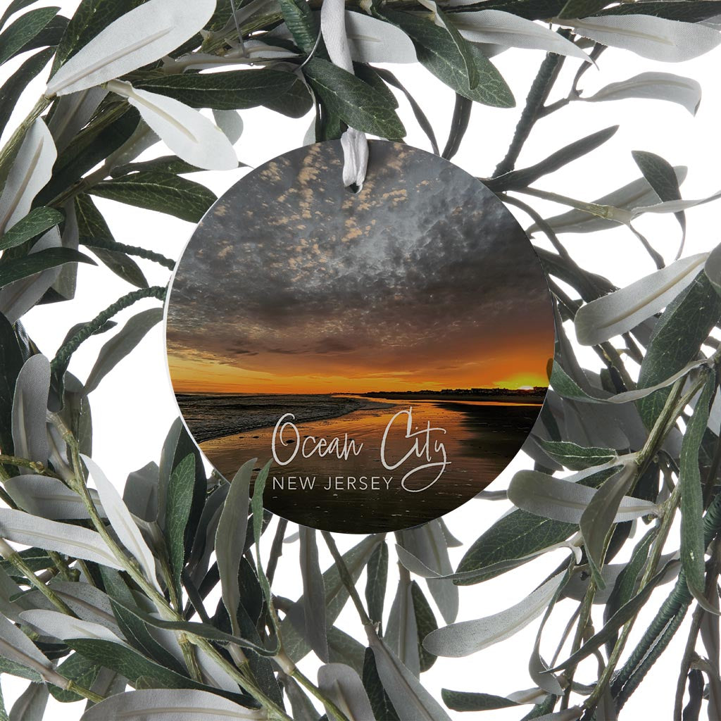 OCNJ Photo With Text | Wood Ornament | Eaches | Min 6