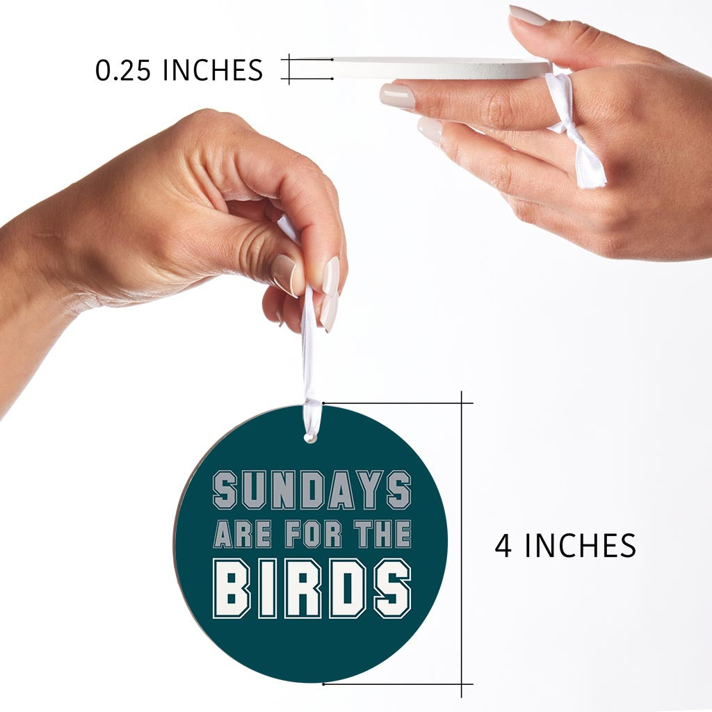 Modern Minimalist Pennsylvania Bird Sundays | Wood Ornament | Eaches | Min 6