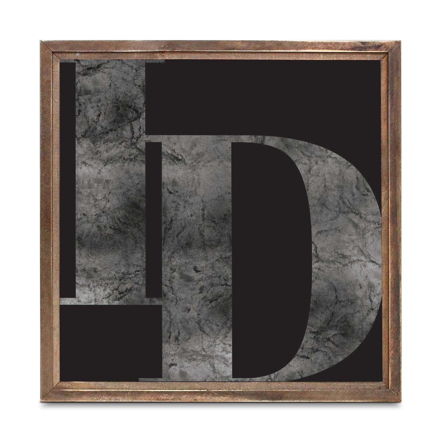 Minimalist B&W Idaho Black Initials | Wood Sign | Eaches | Min 1