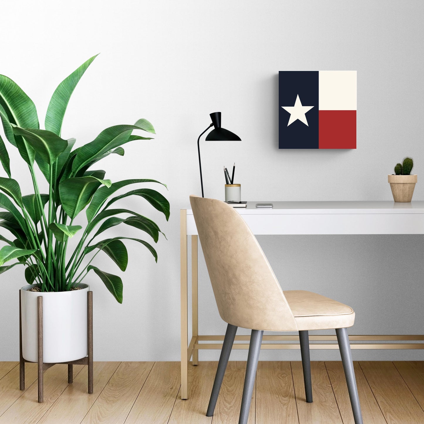 Modern Minimalist Texas Colors Flag | Wood Sign | Eaches | Min 2