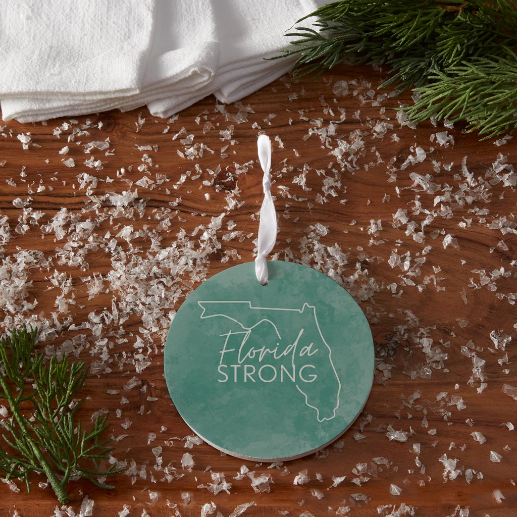 Florida Strong Blue | Wood Ornament | Eaches | Min 6