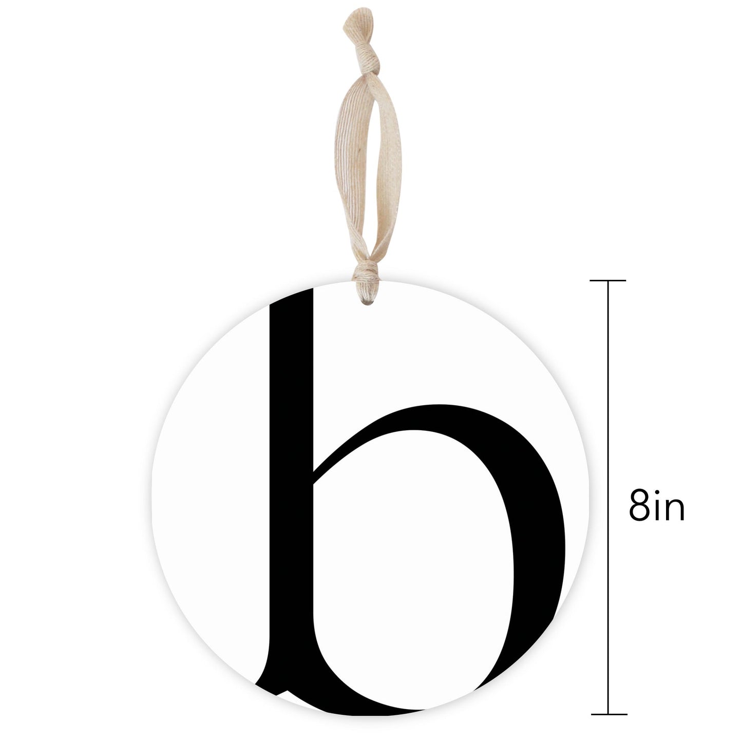 Minimalist Monogram B| Wood Ornament | Eaches | Min 1