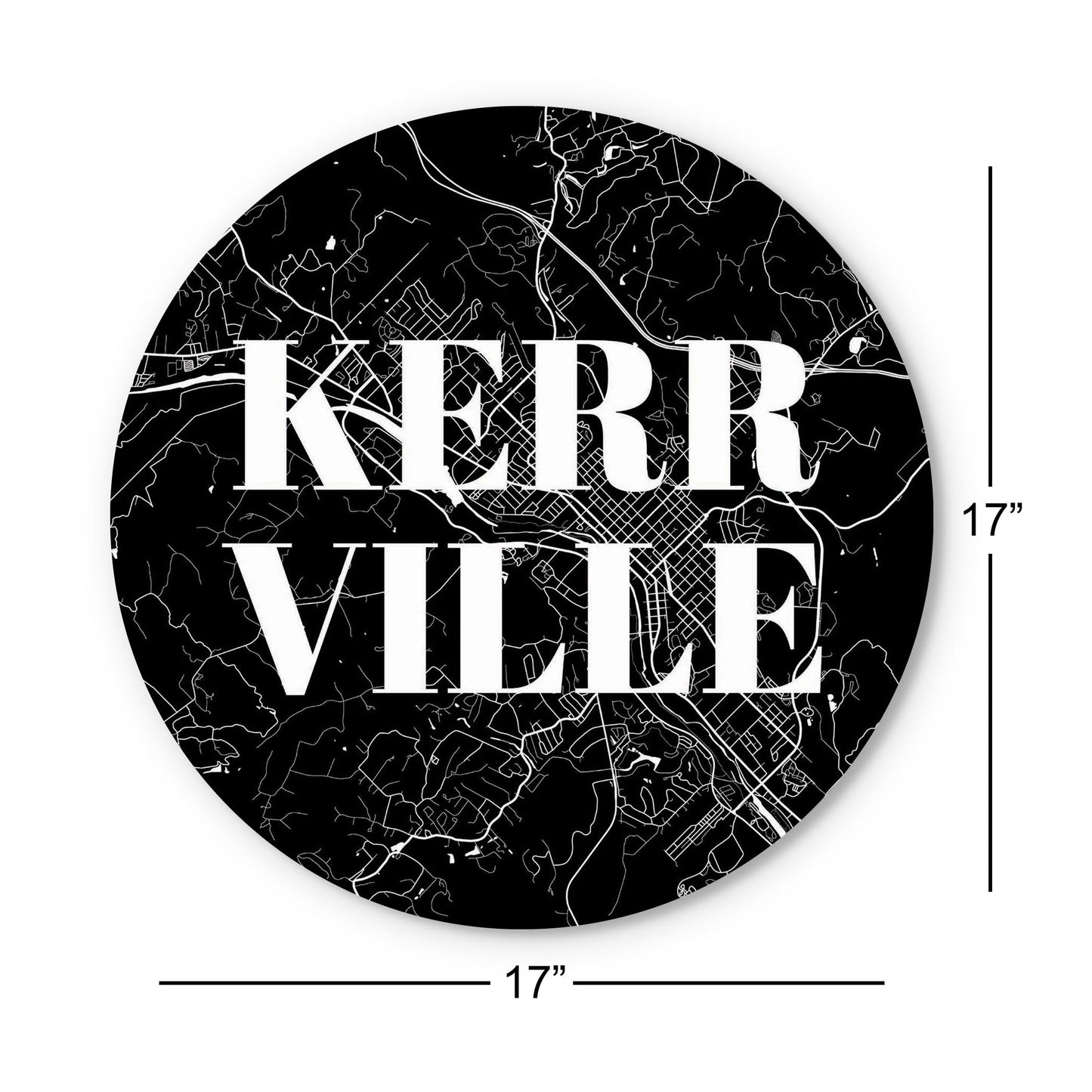 Minimalistic B&W Texas Kerrville Map | Wood Sign | Eaches | Min 1